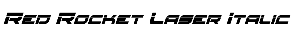 Red Rocket Laser Italic Font Image