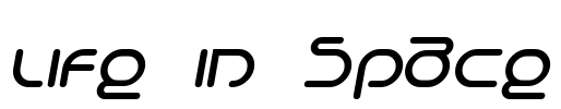 Life in Space Font Image