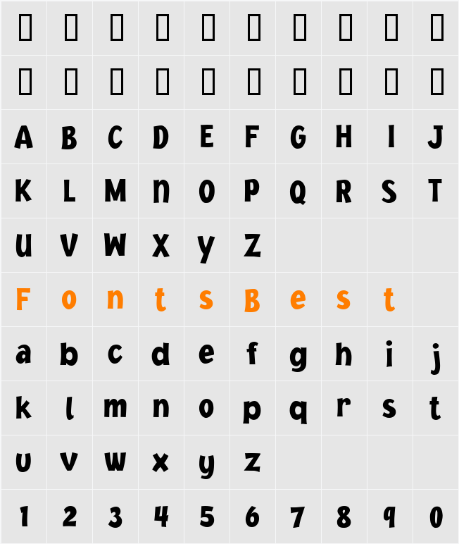 Jacoby Cond ICG Character Map