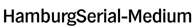 HamburgSerial-Medium Font Image