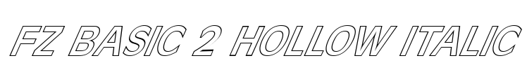 FZ BASIC 2 HOLLOW ITALIC Font Image