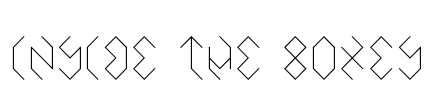 inside the boxes Font Image
