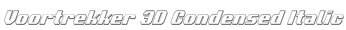 Voortrekker 3D Condensed Italic