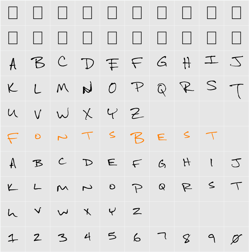 Bradford Character Map