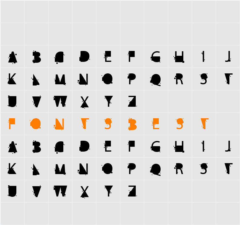 cube kila Character Map