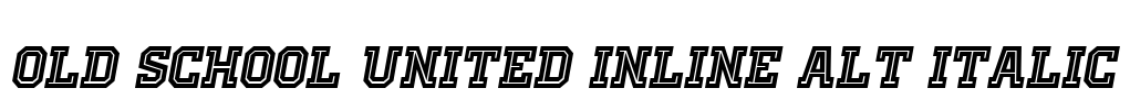 Old School United Inline Alt Italic