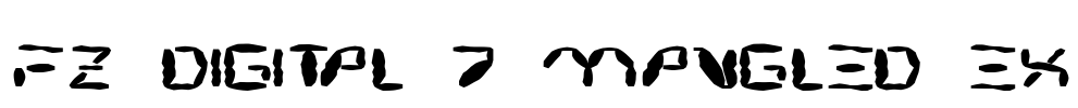 FZ DIGITAL 7 MANGLED EX Font Image