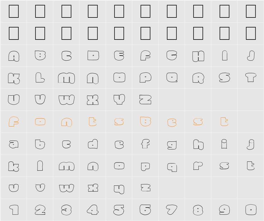 Vinsome Character Map