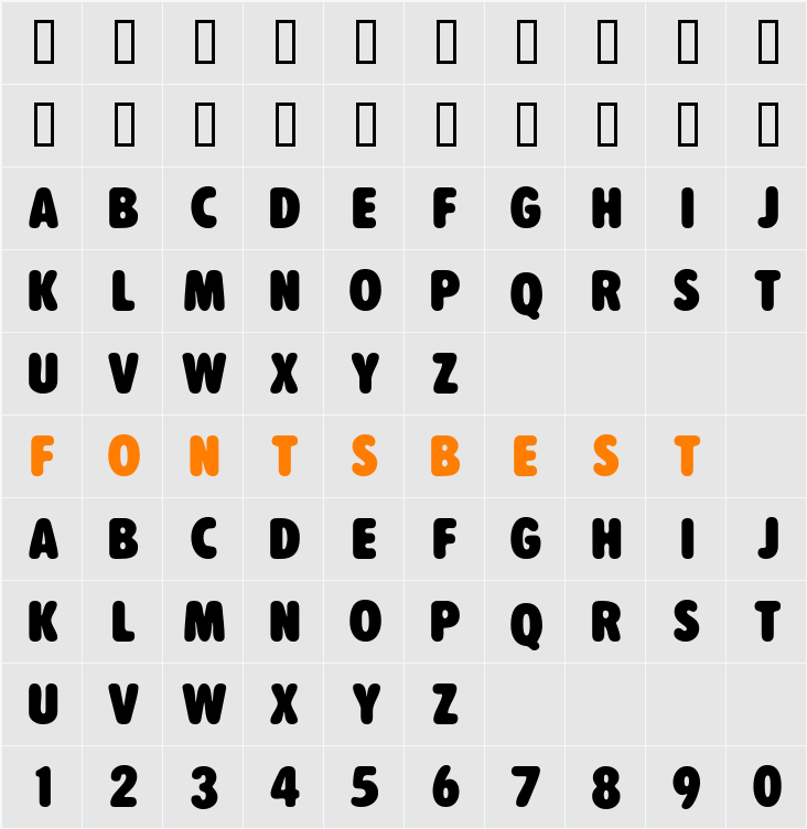 KutakSSK Character Map