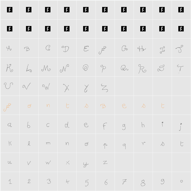 degueulasse Character Map