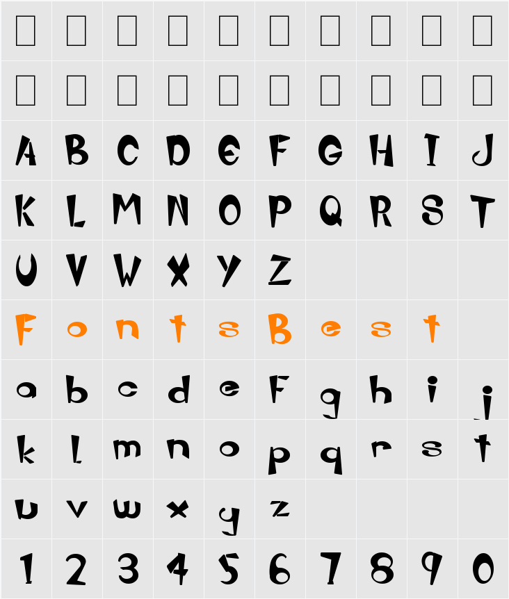 514-CAI978 Character Map