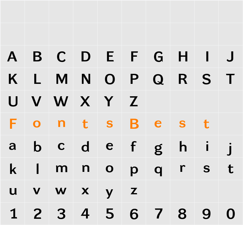 Dynamo LXE Character Map