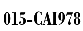 015-CAI978 Font Image