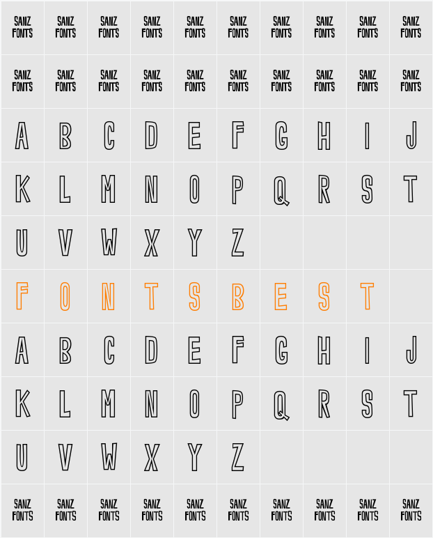 Noveey Character Map