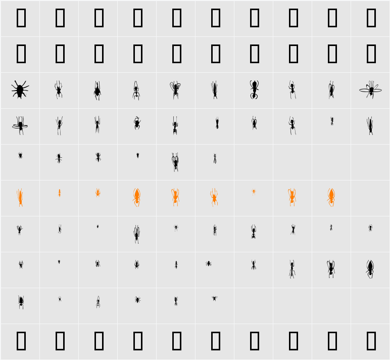 Win Bugs Character Map