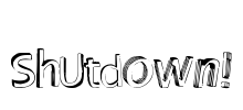 Shutdown! Font Image
