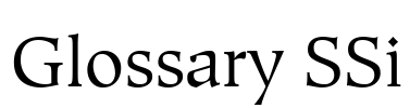 Glossary SSi