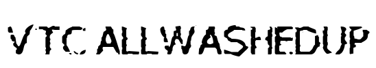 VTC AllWashedUp Font Image