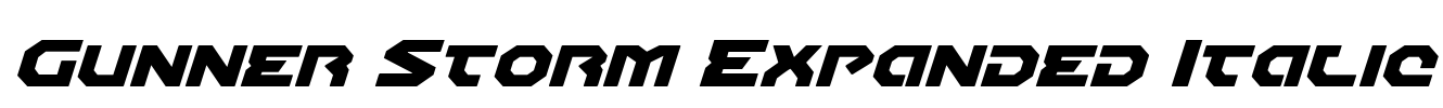 Gunner Storm Expanded Italic