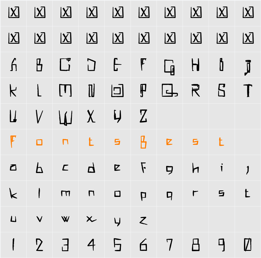 !MISQOT Character Map
