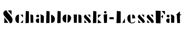 Schablonski-LessFat Font Image