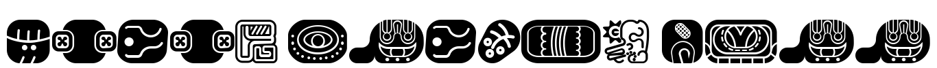 mayan glyphs fill Font Image
