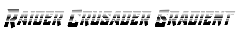 Raider Crusader Gradient Font Image