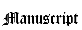Manuscript Font Image