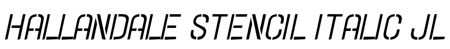 Hallandale Stencil Italic JL Font Image