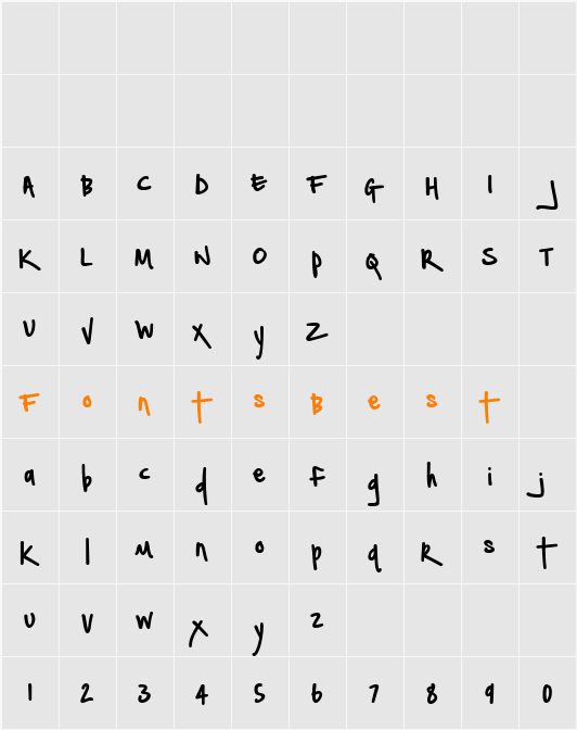 Notepaper∂Airplanes Character Map