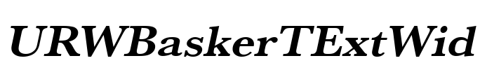 URWBaskerTExtWid Font Image