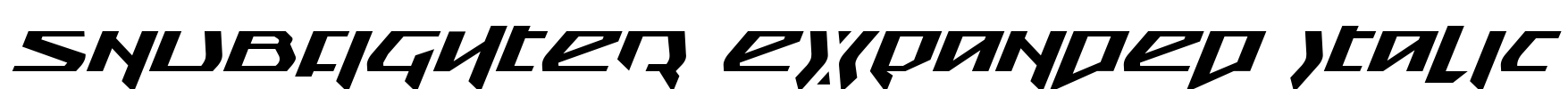Snubfighter Expanded Italic Font Image