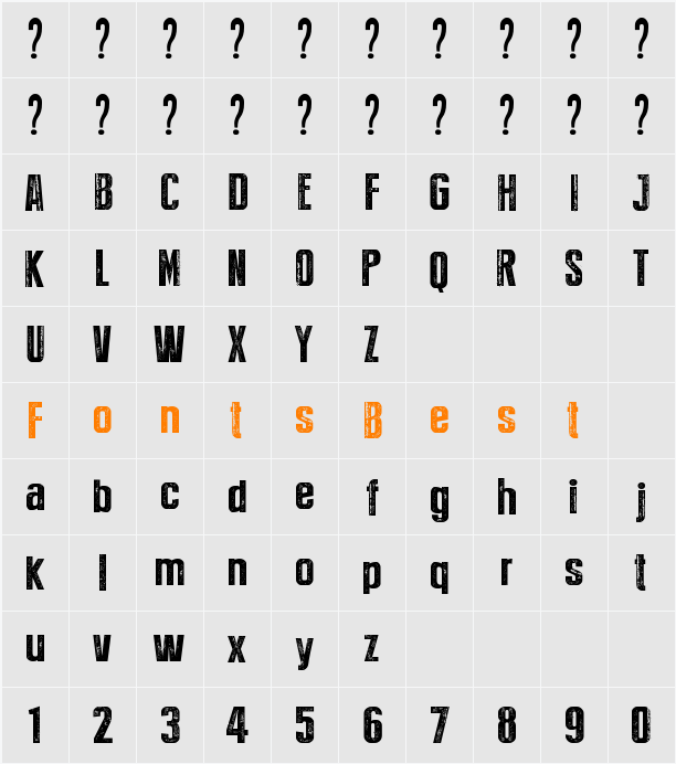 Press Style Extra L Character Map