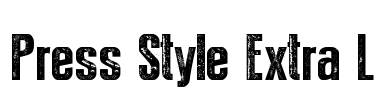 Press Style Extra L Font Image