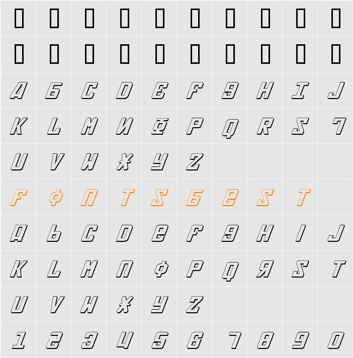 Soviet ExpItal 3D Character Map