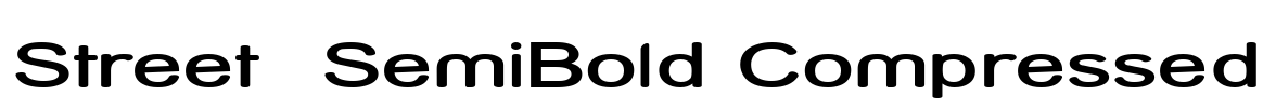 Street  SemiBold Compressed Font Image