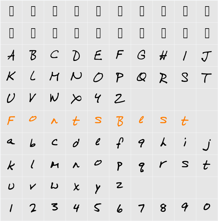 On_a_Run Character Map