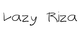 Lazy Riza Font Image