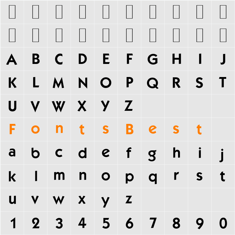 K792-Geometrical-Demi Character Map