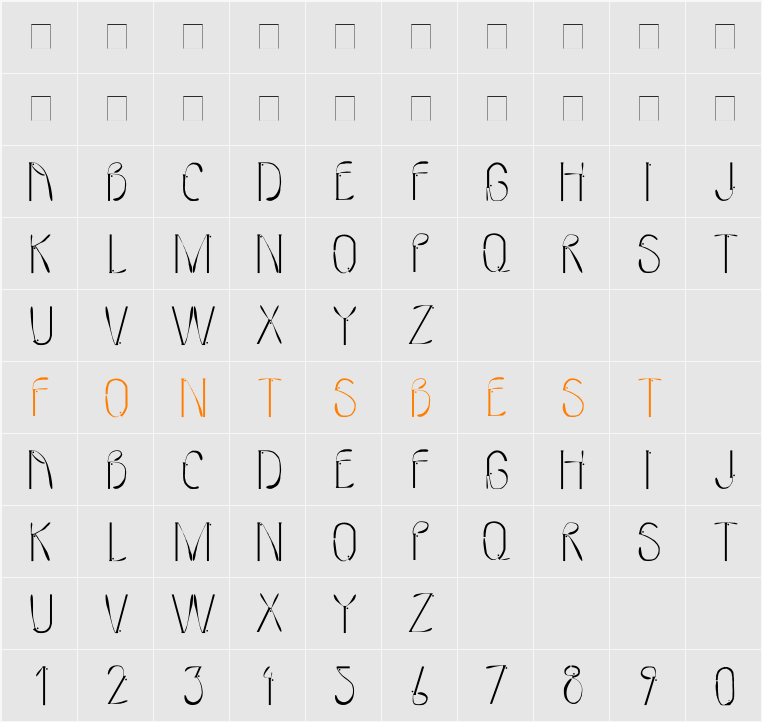 LTMMistel Character Map