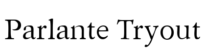 Parlante Tryout Font Image