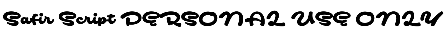 Safir Script PERSONAL USE ONLY Font Image