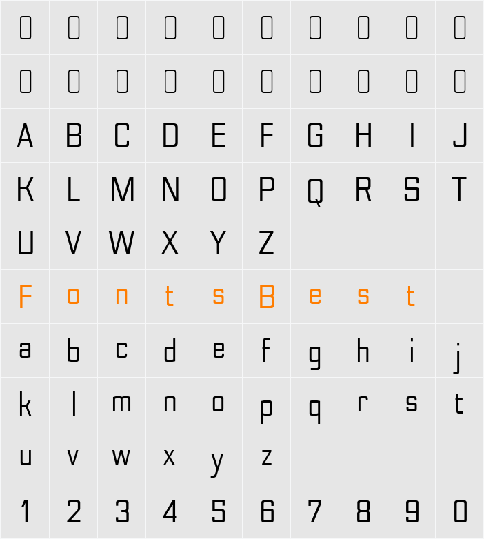 Nesobrite Sc Character Map