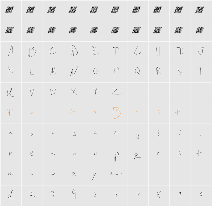 RipeDusk Character Map