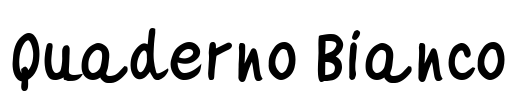 Quaderno Bianco Font Image