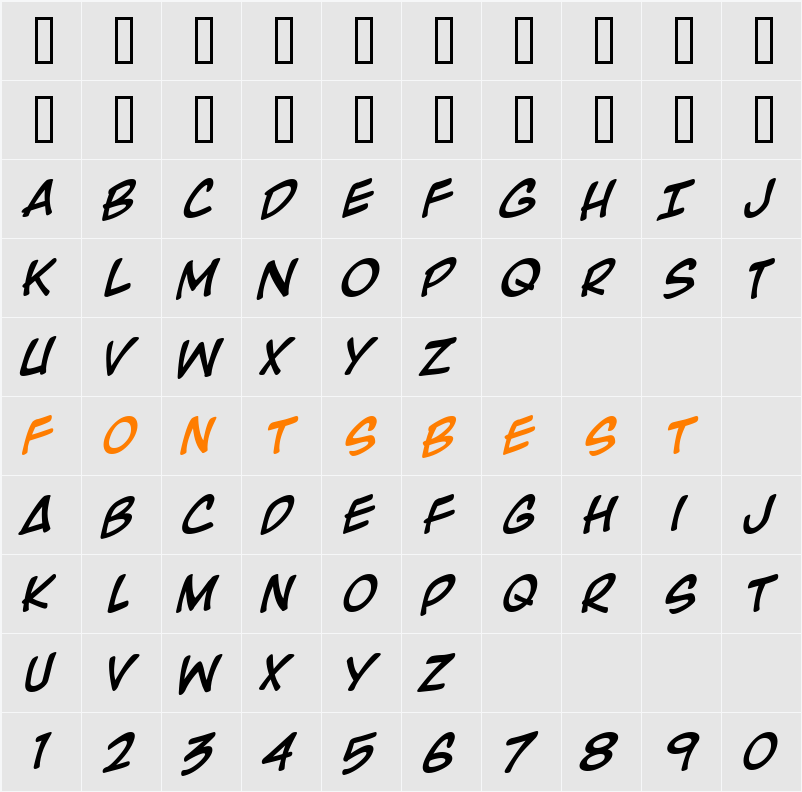 Rooftop Run Character Map