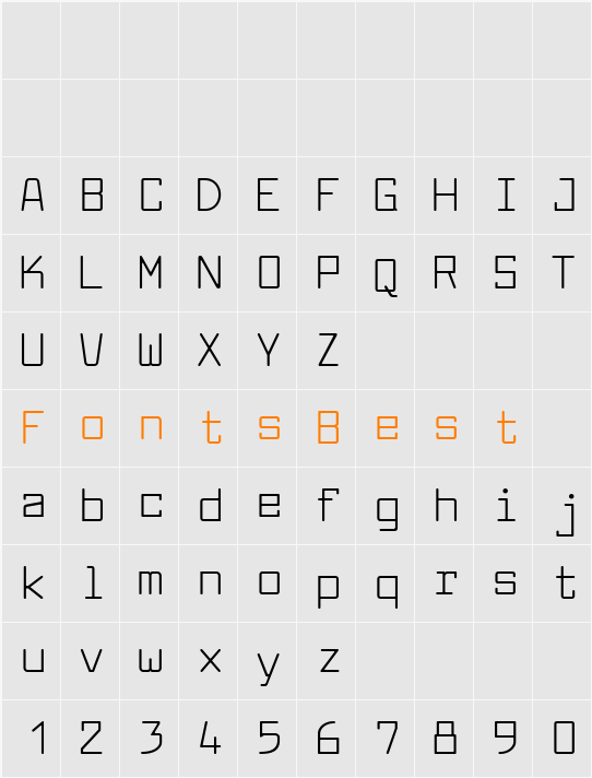 Larabiefont Free Character Map