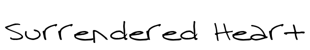 Surrendered Heart Font Image
