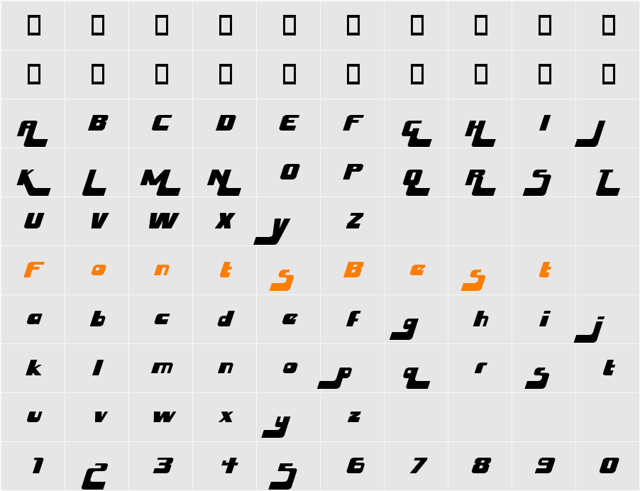 Husky Stash Character Map