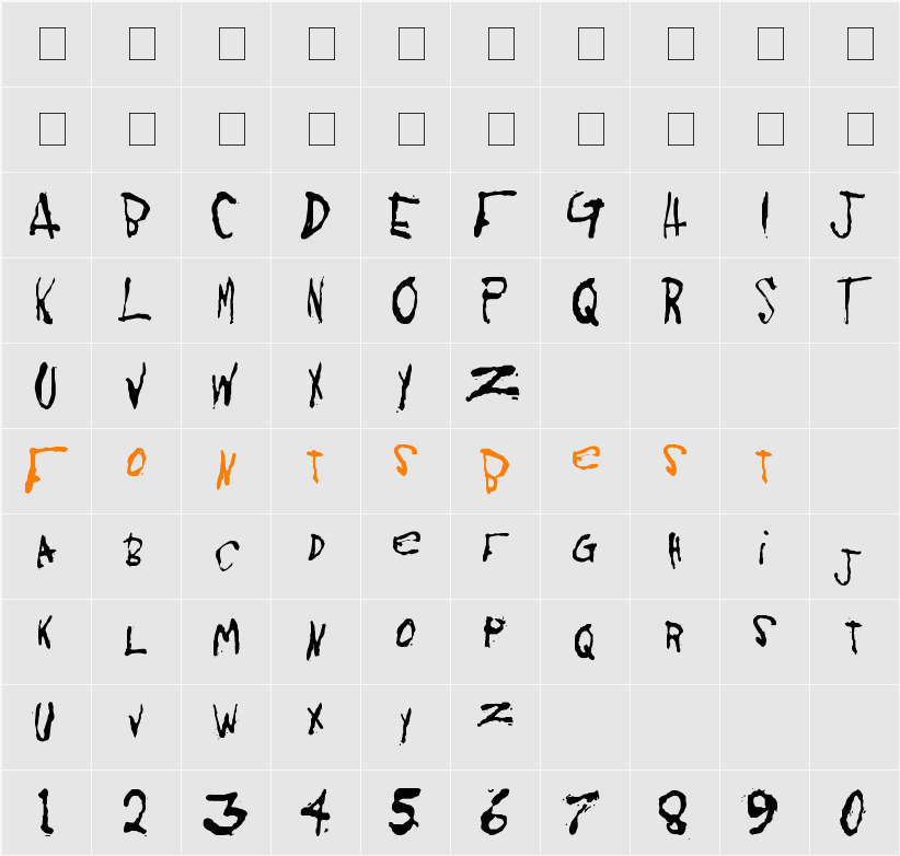 KoRnNet.too.it Character Map